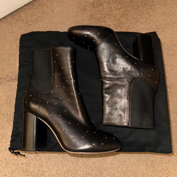 rag & bone Shoes - rag & bone Black leather studded ankle boots